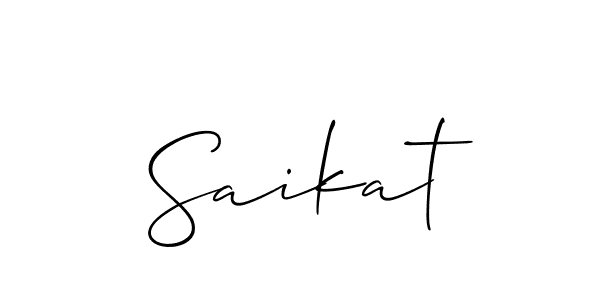 You should practise on your own different ways (Allison_Script) to write your name (Saikat) in signature. don't let someone else do it for you. Saikat signature style 2 images and pictures png