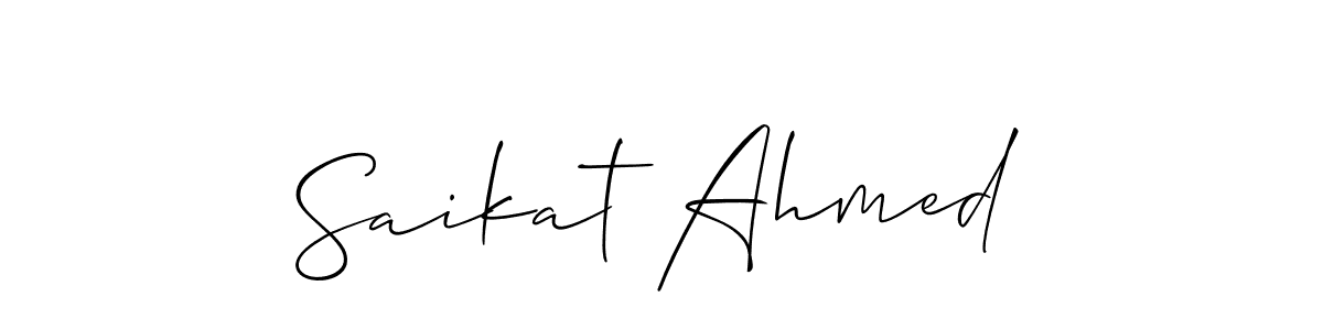 Make a short Saikat Ahmed signature style. Manage your documents anywhere anytime using Allison_Script. Create and add eSignatures, submit forms, share and send files easily. Saikat Ahmed signature style 2 images and pictures png