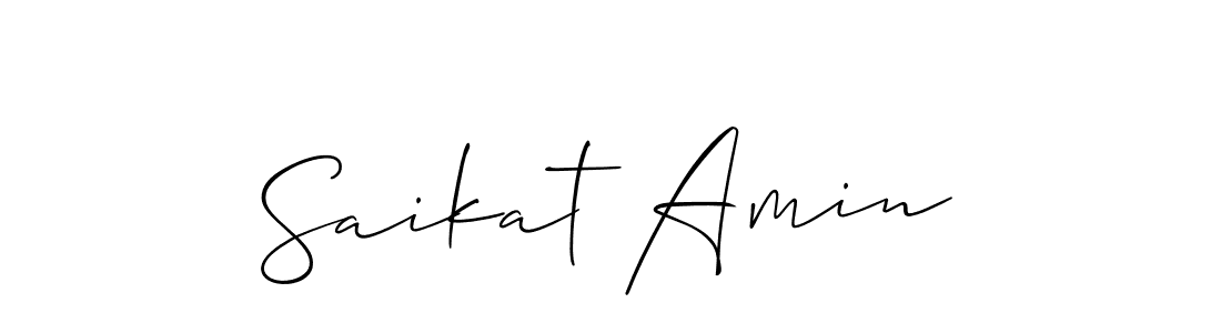 How to Draw Saikat Amin signature style? Allison_Script is a latest design signature styles for name Saikat Amin. Saikat Amin signature style 2 images and pictures png