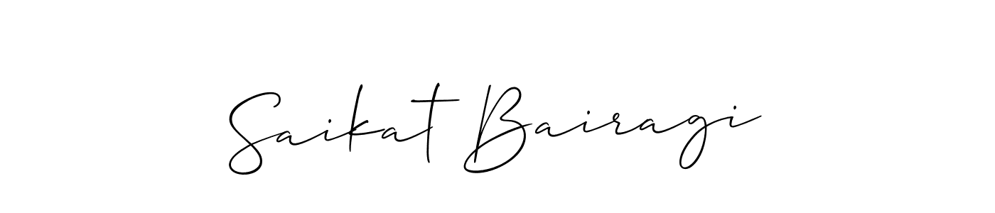 The best way (Allison_Script) to make a short signature is to pick only two or three words in your name. The name Saikat Bairagi include a total of six letters. For converting this name. Saikat Bairagi signature style 2 images and pictures png