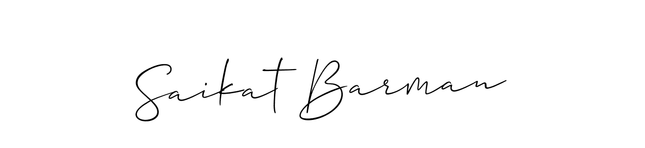 Create a beautiful signature design for name Saikat Barman. With this signature (Allison_Script) fonts, you can make a handwritten signature for free. Saikat Barman signature style 2 images and pictures png