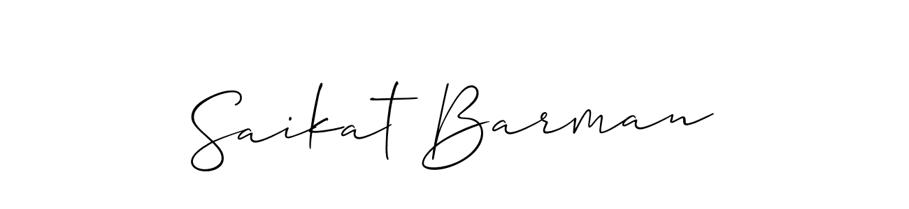 Make a beautiful signature design for name Saikat Barman. With this signature (Allison_Script) style, you can create a handwritten signature for free. Saikat Barman signature style 2 images and pictures png