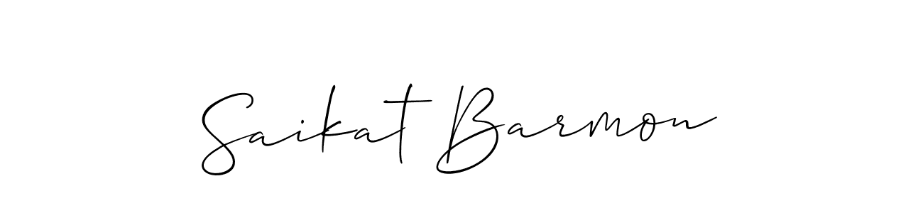 Make a beautiful signature design for name Saikat Barmon. With this signature (Allison_Script) style, you can create a handwritten signature for free. Saikat Barmon signature style 2 images and pictures png