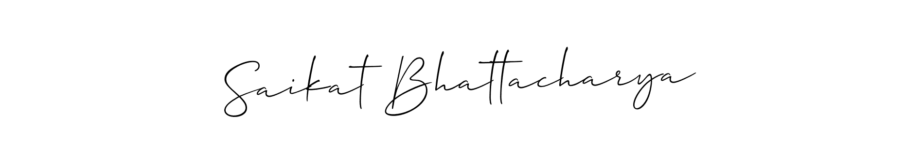 How to make Saikat Bhattacharya signature? Allison_Script is a professional autograph style. Create handwritten signature for Saikat Bhattacharya name. Saikat Bhattacharya signature style 2 images and pictures png