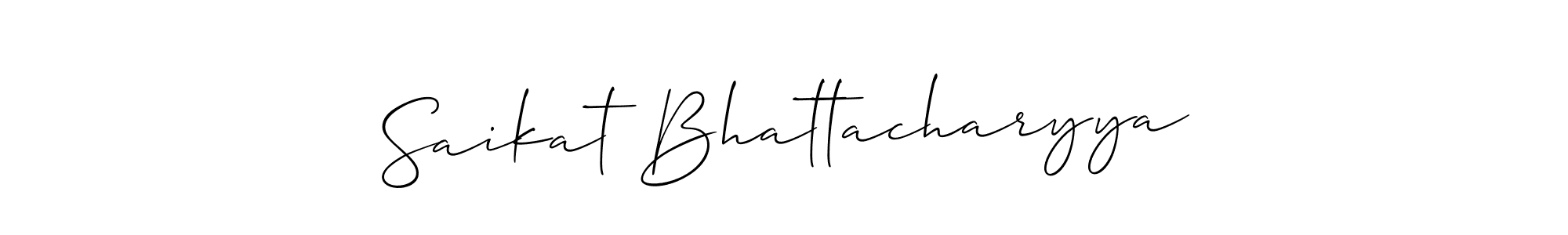 Make a beautiful signature design for name Saikat Bhattacharyya. With this signature (Allison_Script) style, you can create a handwritten signature for free. Saikat Bhattacharyya signature style 2 images and pictures png