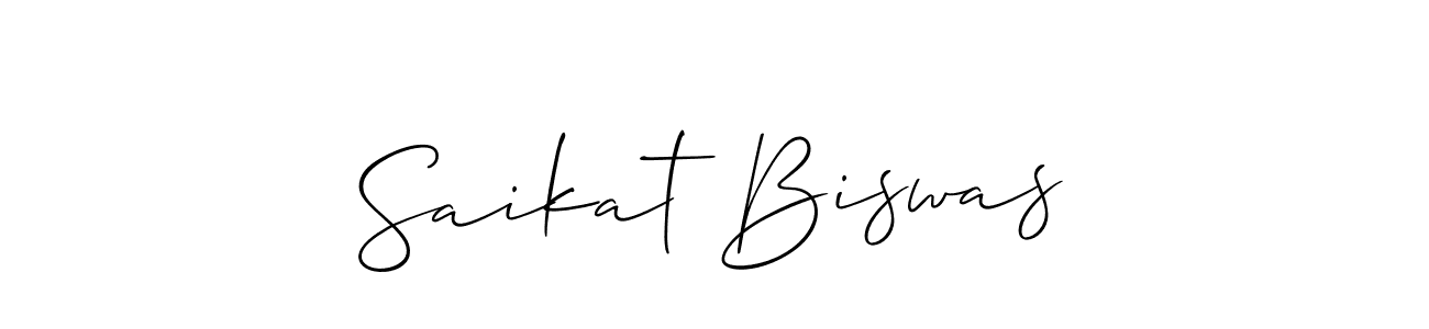 How to make Saikat Biswas signature? Allison_Script is a professional autograph style. Create handwritten signature for Saikat Biswas name. Saikat Biswas signature style 2 images and pictures png