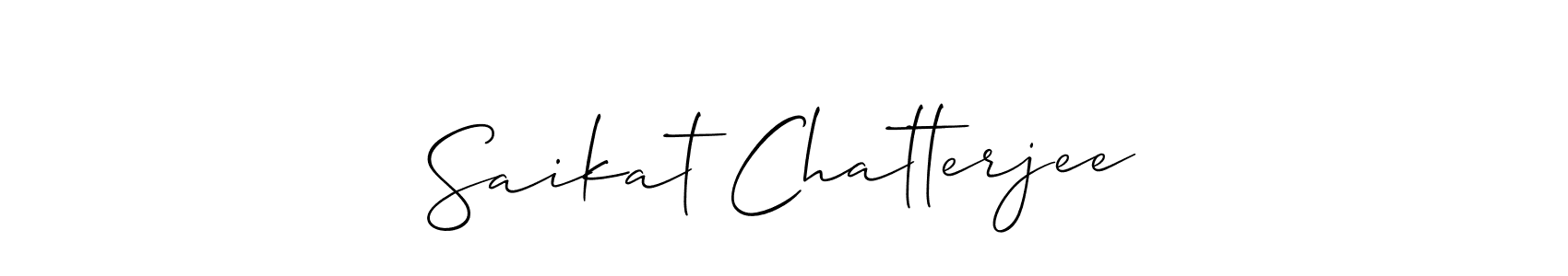 if you are searching for the best signature style for your name Saikat Chatterjee. so please give up your signature search. here we have designed multiple signature styles  using Allison_Script. Saikat Chatterjee signature style 2 images and pictures png
