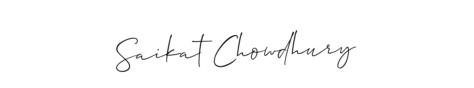 The best way (Allison_Script) to make a short signature is to pick only two or three words in your name. The name Saikat Chowdhury include a total of six letters. For converting this name. Saikat Chowdhury signature style 2 images and pictures png
