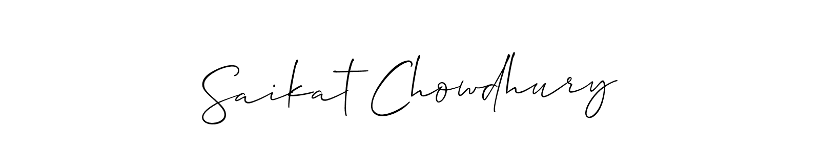 The best way (Allison_Script) to make a short signature is to pick only two or three words in your name. The name Saikat Chowdhury include a total of six letters. For converting this name. Saikat Chowdhury signature style 2 images and pictures png