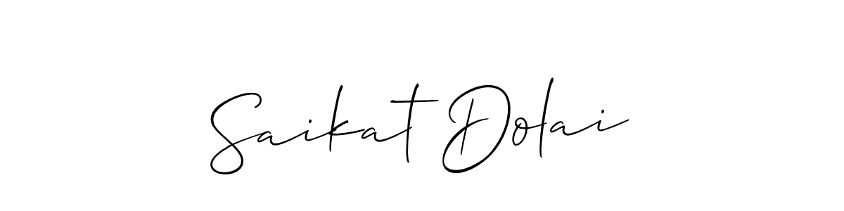 Here are the top 10 professional signature styles for the name Saikat Dolai. These are the best autograph styles you can use for your name. Saikat Dolai signature style 2 images and pictures png