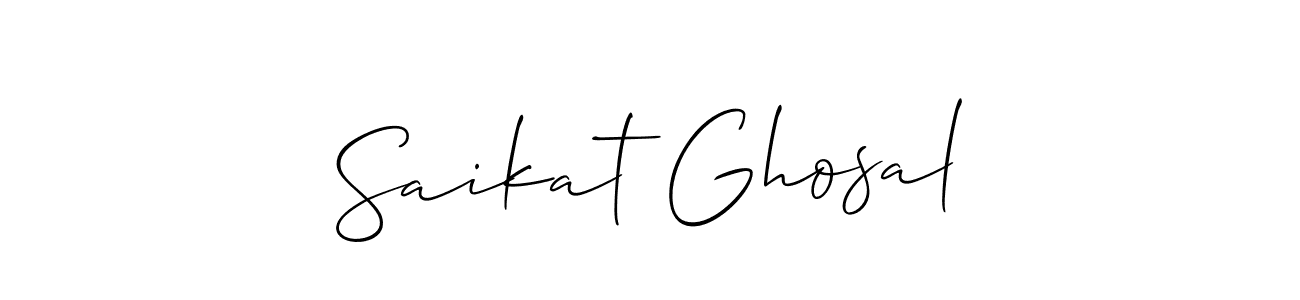 How to Draw Saikat Ghosal signature style? Allison_Script is a latest design signature styles for name Saikat Ghosal. Saikat Ghosal signature style 2 images and pictures png