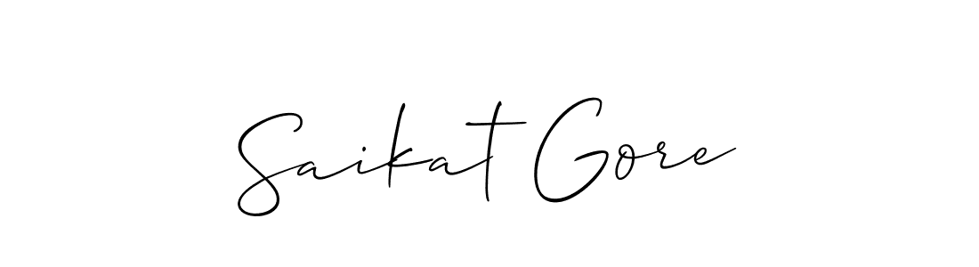 How to Draw Saikat Gore signature style? Allison_Script is a latest design signature styles for name Saikat Gore. Saikat Gore signature style 2 images and pictures png