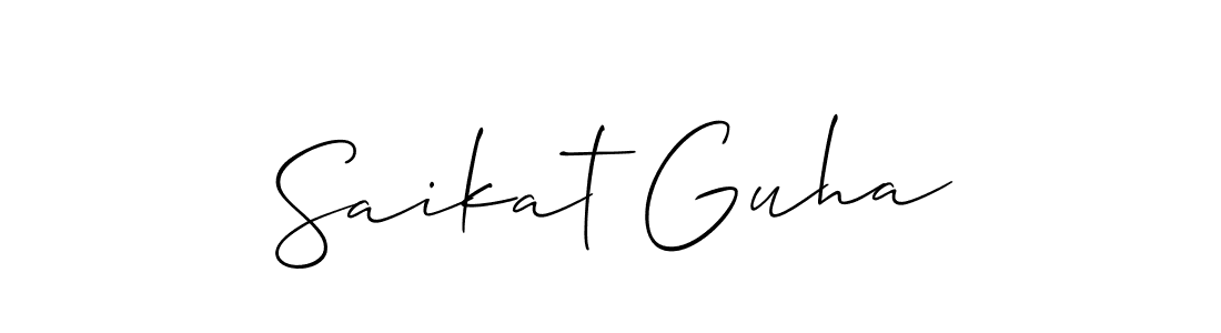 Create a beautiful signature design for name Saikat Guha. With this signature (Allison_Script) fonts, you can make a handwritten signature for free. Saikat Guha signature style 2 images and pictures png