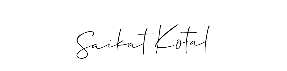 How to make Saikat Kotal signature? Allison_Script is a professional autograph style. Create handwritten signature for Saikat Kotal name. Saikat Kotal signature style 2 images and pictures png