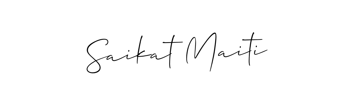 Create a beautiful signature design for name Saikat Maiti. With this signature (Allison_Script) fonts, you can make a handwritten signature for free. Saikat Maiti signature style 2 images and pictures png