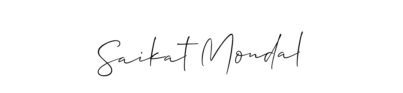 Make a short Saikat Mondal signature style. Manage your documents anywhere anytime using Allison_Script. Create and add eSignatures, submit forms, share and send files easily. Saikat Mondal signature style 2 images and pictures png