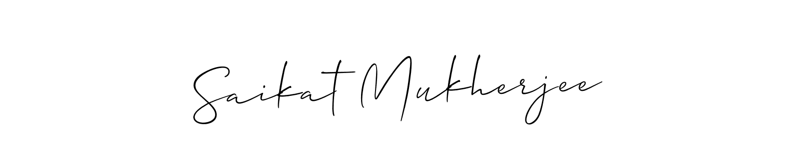 You should practise on your own different ways (Allison_Script) to write your name (Saikat Mukherjee) in signature. don't let someone else do it for you. Saikat Mukherjee signature style 2 images and pictures png