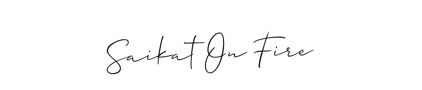 How to make Saikat On Fire signature? Allison_Script is a professional autograph style. Create handwritten signature for Saikat On Fire name. Saikat On Fire signature style 2 images and pictures png