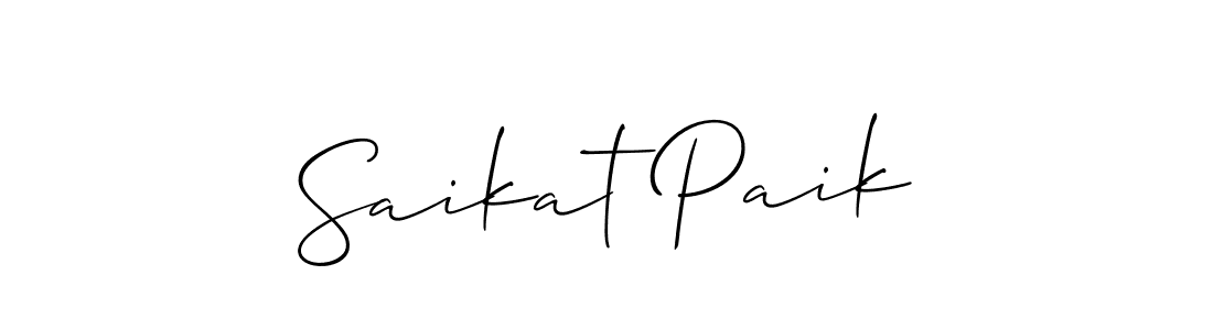 Saikat Paik stylish signature style. Best Handwritten Sign (Allison_Script) for my name. Handwritten Signature Collection Ideas for my name Saikat Paik. Saikat Paik signature style 2 images and pictures png