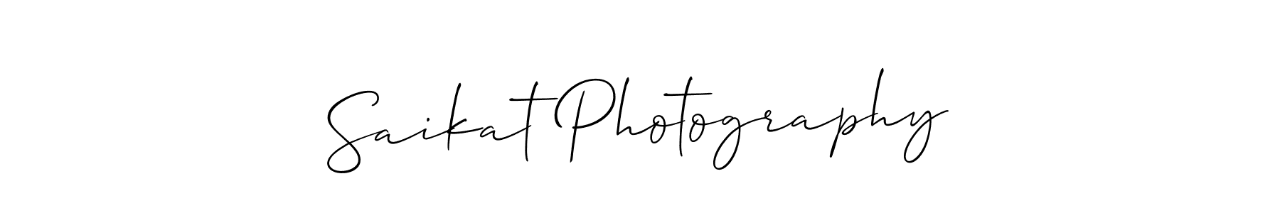 Similarly Allison_Script is the best handwritten signature design. Signature creator online .You can use it as an online autograph creator for name Saikat Photography. Saikat Photography signature style 2 images and pictures png