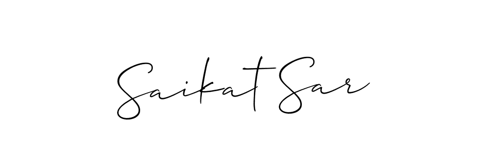 Create a beautiful signature design for name Saikat Sar. With this signature (Allison_Script) fonts, you can make a handwritten signature for free. Saikat Sar signature style 2 images and pictures png