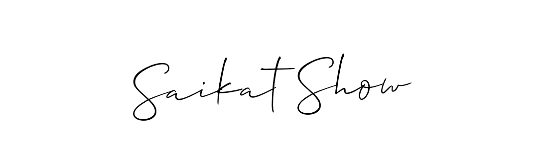 How to make Saikat Show signature? Allison_Script is a professional autograph style. Create handwritten signature for Saikat Show name. Saikat Show signature style 2 images and pictures png