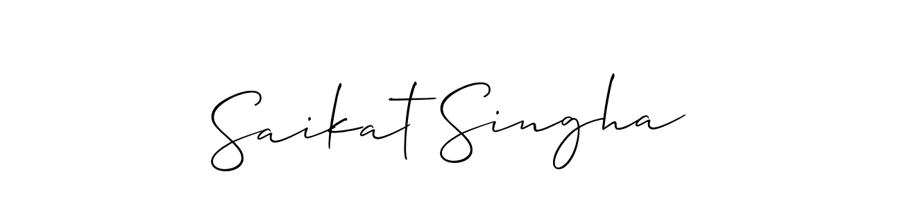 Design your own signature with our free online signature maker. With this signature software, you can create a handwritten (Allison_Script) signature for name Saikat Singha. Saikat Singha signature style 2 images and pictures png