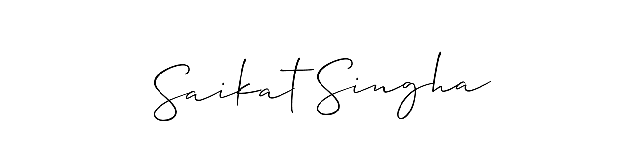 Design your own signature with our free online signature maker. With this signature software, you can create a handwritten (Allison_Script) signature for name Saikat Singha. Saikat Singha signature style 2 images and pictures png