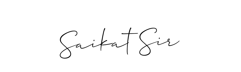 Design your own signature with our free online signature maker. With this signature software, you can create a handwritten (Allison_Script) signature for name Saikat Sir. Saikat Sir signature style 2 images and pictures png