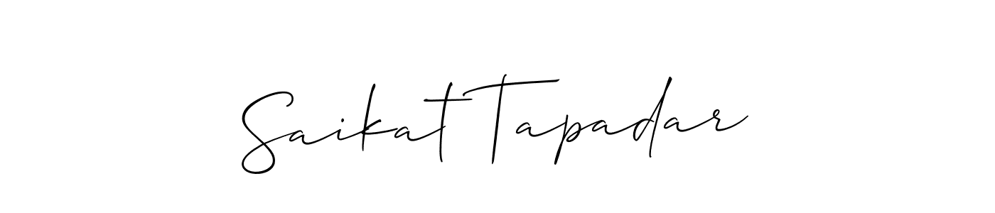 Make a beautiful signature design for name Saikat Tapadar. With this signature (Allison_Script) style, you can create a handwritten signature for free. Saikat Tapadar signature style 2 images and pictures png