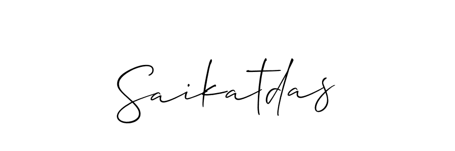 How to make Saikatdas signature? Allison_Script is a professional autograph style. Create handwritten signature for Saikatdas name. Saikatdas signature style 2 images and pictures png