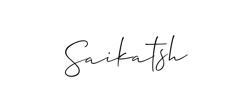 Use a signature maker to create a handwritten signature online. With this signature software, you can design (Allison_Script) your own signature for name Saikatsh. Saikatsh signature style 2 images and pictures png
