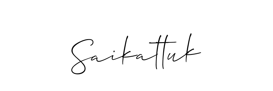 Create a beautiful signature design for name Saikattuk. With this signature (Allison_Script) fonts, you can make a handwritten signature for free. Saikattuk signature style 2 images and pictures png