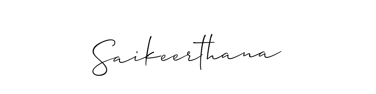 Use a signature maker to create a handwritten signature online. With this signature software, you can design (Allison_Script) your own signature for name Saikeerthana. Saikeerthana signature style 2 images and pictures png