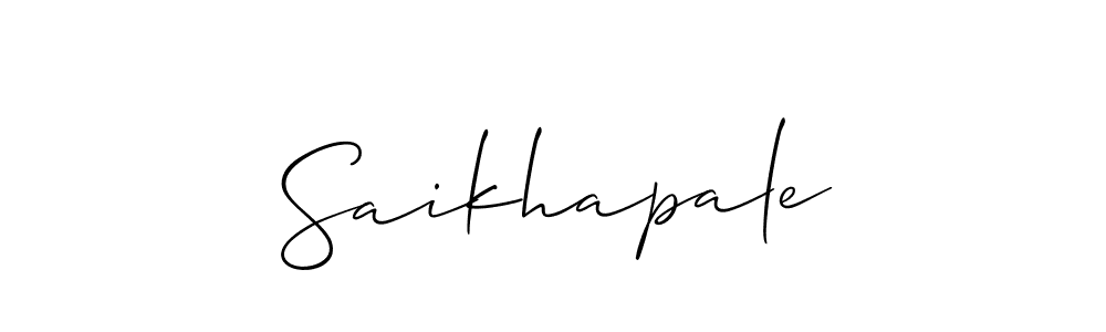 The best way (Allison_Script) to make a short signature is to pick only two or three words in your name. The name Saikhapale include a total of six letters. For converting this name. Saikhapale signature style 2 images and pictures png