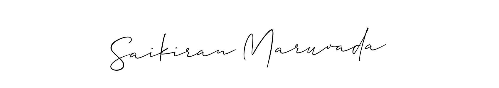 How to Draw Saikiran Maruvada signature style? Allison_Script is a latest design signature styles for name Saikiran Maruvada. Saikiran Maruvada signature style 2 images and pictures png