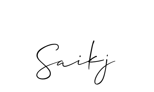 It looks lik you need a new signature style for name Saikj. Design unique handwritten (Allison_Script) signature with our free signature maker in just a few clicks. Saikj signature style 2 images and pictures png