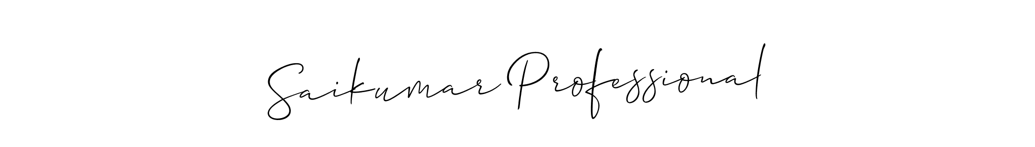 Also we have Saikumar Professional name is the best signature style. Create professional handwritten signature collection using Allison_Script autograph style. Saikumar Professional signature style 2 images and pictures png