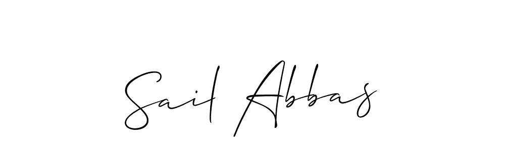 Create a beautiful signature design for name Sail Abbas. With this signature (Allison_Script) fonts, you can make a handwritten signature for free. Sail Abbas signature style 2 images and pictures png