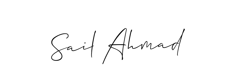 Sail Ahmad stylish signature style. Best Handwritten Sign (Allison_Script) for my name. Handwritten Signature Collection Ideas for my name Sail Ahmad. Sail Ahmad signature style 2 images and pictures png