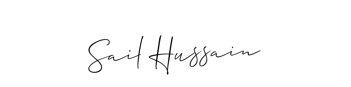 Use a signature maker to create a handwritten signature online. With this signature software, you can design (Allison_Script) your own signature for name Sail Hussain. Sail Hussain signature style 2 images and pictures png