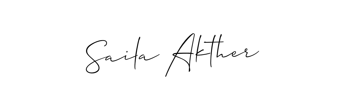 Similarly Allison_Script is the best handwritten signature design. Signature creator online .You can use it as an online autograph creator for name Saila Akther. Saila Akther signature style 2 images and pictures png