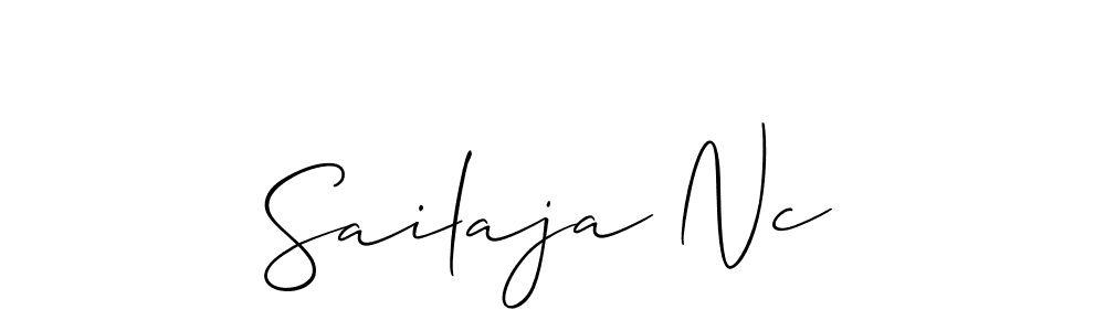 Make a beautiful signature design for name Sailaja Nc. Use this online signature maker to create a handwritten signature for free. Sailaja Nc signature style 2 images and pictures png