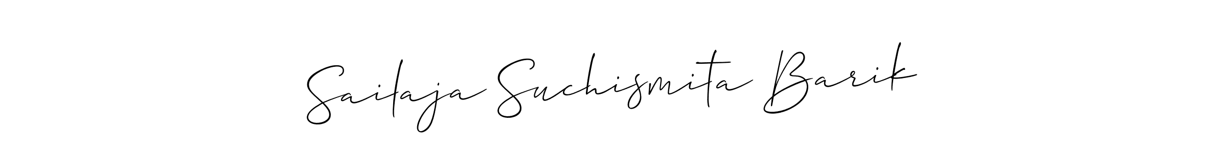 Make a beautiful signature design for name Sailaja Suchismita Barik. With this signature (Allison_Script) style, you can create a handwritten signature for free. Sailaja Suchismita Barik signature style 2 images and pictures png