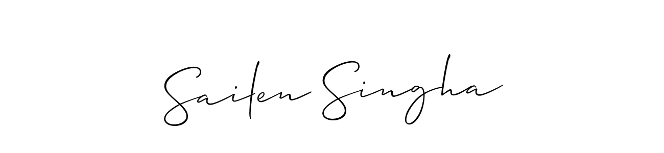 Also You can easily find your signature by using the search form. We will create Sailen Singha name handwritten signature images for you free of cost using Allison_Script sign style. Sailen Singha signature style 2 images and pictures png