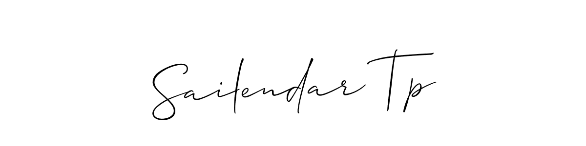 if you are searching for the best signature style for your name Sailendar Tp. so please give up your signature search. here we have designed multiple signature styles  using Allison_Script. Sailendar Tp signature style 2 images and pictures png