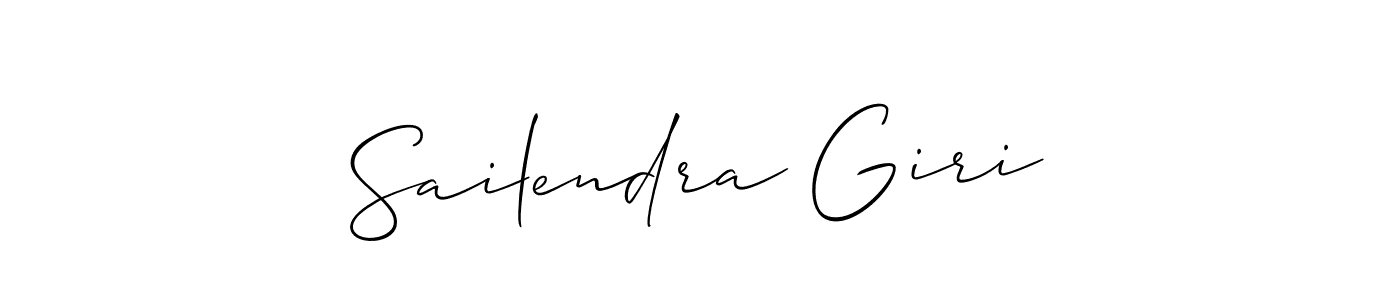if you are searching for the best signature style for your name Sailendra Giri. so please give up your signature search. here we have designed multiple signature styles  using Allison_Script. Sailendra Giri signature style 2 images and pictures png