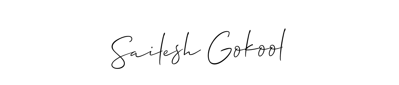 It looks lik you need a new signature style for name Sailesh Gokool. Design unique handwritten (Allison_Script) signature with our free signature maker in just a few clicks. Sailesh Gokool signature style 2 images and pictures png