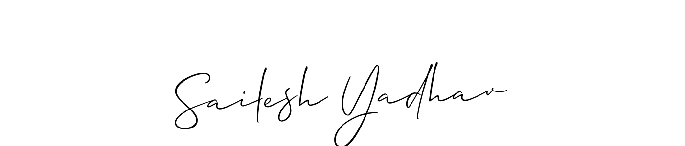 Sailesh Yadhav stylish signature style. Best Handwritten Sign (Allison_Script) for my name. Handwritten Signature Collection Ideas for my name Sailesh Yadhav. Sailesh Yadhav signature style 2 images and pictures png