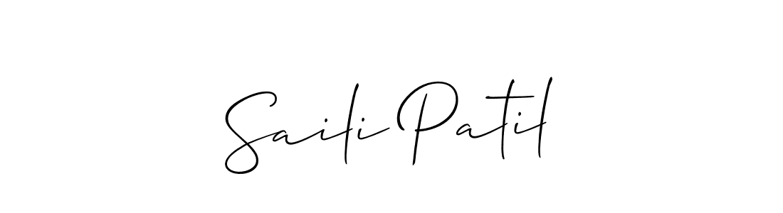 This is the best signature style for the Saili Patil name. Also you like these signature font (Allison_Script). Mix name signature. Saili Patil signature style 2 images and pictures png